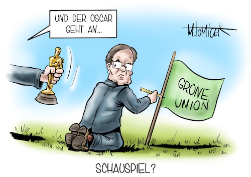 Cartoon: Schauspiel? (medium) by Mirco Tomicek tagged grüne,cdu,csu,union,armin,laschet,andreas,jung,bundeskanzlerkandidat,kanzlerkandidat,kanzlerkandidaten,kanzlerkandidatur,kanzlerfrage,frage,wahlkampf,bundestag,bundestagswahl,bundestagswahlkampf,klimaziele,klima,klimaschutz,oscar,oscarverleihung,schuspieler,schuspiel,amerika,usa,verleihung,cartoon,karikatur,pressekarikatur,mirco,tomicek,grüne,cdu,csu,union,armin,laschet,andreas,jung,bundeskanzlerkandidat,kanzlerkandidat,kanzlerkandidaten,kanzlerkandidatur,kanzlerfrage,frage,wahlkampf,bundestag,bundestagswahl,bundestagswahlkampf,klimaziele,klima,klimaschutz,oscar,oscarverleihung,schuspieler,schuspiel,amerika,usa,verleihung,cartoon,karikatur,pressekarikatur,mirco,tomicek