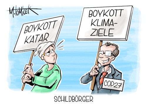 Cartoon: Schildbürger (medium) by Mirco Tomicek tagged weltklimakonferenz,cop,27,welt,klima,konferenz,klimaziele,klimaschutz,klimabeschlüsse,beschlüsse,grad,erderwärmung,erde,erwärmung,enttäuschung,ägypten,stillstand,klimaexperten,fachleute,wm,katar,fußball,weltmeisterschaft,karikatur,pressekarikatur,cartoon,mirco,tomicek,weltklimakonferenz,cop,27,welt,klima,konferenz,klimaziele,klimaschutz,klimabeschlüsse,beschlüsse,grad,erderwärmung,erde,erwärmung,enttäuschung,ägypten,stillstand,klimaexperten,fachleute,wm,katar,fußball,weltmeisterschaft,karikatur,pressekarikatur,cartoon,mirco,tomicek