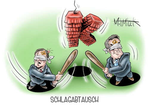 Cartoon: Schlagabtausch (medium) by Mirco Tomicek tagged armin,laschet,markus,söder,frage,kanzlerfrage,kanzleramt,kanzlerkandidat,kanzlerkandidaten,kanzlerkandidatur,union,cdu,csu,klärung,unionskandidat,unterstützung,cartoon,karikatur,pressekarikatur,mirco,tomicek,armin,laschet,markus,söder,frage,kanzlerfrage,kanzleramt,kanzlerkandidat,kanzlerkandidaten,kanzlerkandidatur,union,cdu,csu,klärung,unionskandidat,unterstützung,cartoon,karikatur,pressekarikatur,mirco,tomicek