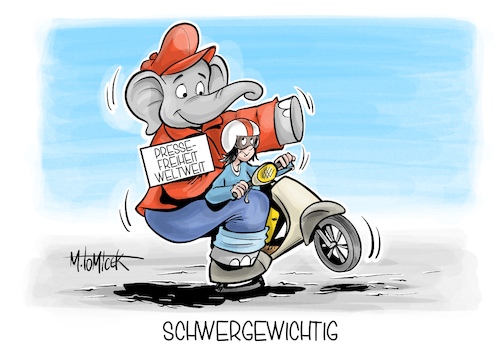 Cartoon: Schwergewichtig (medium) by Mirco Tomicek tagged pressefreiheit,presse,freiheit,deutschland,weltweit,journalisten,journalist,benjamin,blümchen,karla,kolumna,karikatur,pressekarikatur,cartoon,mirco,tomicek,pressefreiheit,presse,freiheit,deutschland,weltweit,journalisten,journalist,benjamin,blümchen,karla,kolumna,karikatur,pressekarikatur,cartoon,mirco,tomicek