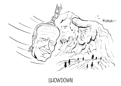 Cartoon: Showdown (medium) by Mirco Tomicek tagged joe,biden,showdown,nominierung,partei,parteitag,us,usa,demokraten,kamala,harris,donald,trump,wahlkampf,wahl,präsident,präsidentschaftswahl,mount,rushmore,2020,election,cartoon,karikatur,mirco,tomicek,joe,biden,showdown,nominierung,partei,parteitag,us,usa,demokraten,kamala,harris,donald,trump,wahlkampf,wahl,präsident,präsidentschaftswahl,mount,rushmore,2020,election,cartoon,karikatur,mirco,tomicek