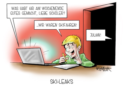 Ski-Leaks von Mirco Tomicek | Medien & Kultur Cartoon ...