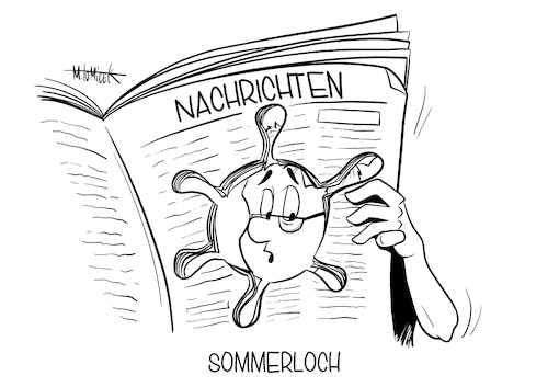 Cartoon: Sommerloch (medium) by Mirco Tomicek tagged sommerloch,corona,covid19,sommer,loch,sonne,zeitung,presse,medien,neuigkeiten,nachrichten,news,lesen,infiziert,virus,leser,sommerferien,ferien,gesundheit,karikatur,cartoon,mirco,tomicek,sommerloch,corona,covid19,sommer,loch,sonne,zeitung,presse,medien,neuigkeiten,nachrichten,news,lesen,infiziert,virus,leser,sommerferien,ferien,gesundheit,karikatur,cartoon,mirco,tomicek