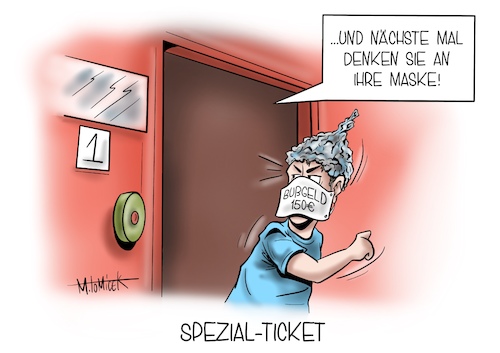 Spezial-Ticket von Mirco Tomicek | Politik Cartoon | TOONPOOL