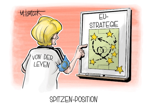 Cartoon: Spitzen-Position (medium) by Mirco Tomicek tagged ursula,von,der,leyen,eu,kommisionspräsidentin,kommission,präsidentin,europa,evp,spitzenposition,europawahl,sondergipfel,gipfel,em,deutschland,fußball,europameister,europameisterschaft,cartoon,karikatur,pressekarikatur,mirco,tomicek,ursula,von,der,leyen,eu,kommisionspräsidentin,kommission,präsidentin,europa,evp,spitzenposition,europawahl,sondergipfel,gipfel,em,deutschland,fußball,europameister,europameisterschaft,cartoon,karikatur,pressekarikatur,mirco,tomicek