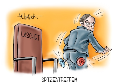 Spitzentreffen von Mirco Tomicek | Politik Cartoon | TOONPOOL