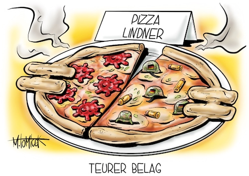 Cartoon: Teurer Belag (medium) by Mirco Tomicek tagged christian,lindner,bundesfinanzminister,finanzminister,haushaltsentwurf,haushalt,neuverschuldung,verschuldung,entwurf,geld,haushaltswoche,corona,pandemie,ukraine,russland,krieg,modernisierung,bundeswehr,100,milliarden,euro,cartoon,karikatur,pressekarikatur,mirco,tomicek,christian,lindner,bundesfinanzminister,finanzminister,haushaltsentwurf,haushalt,neuverschuldung,verschuldung,entwurf,geld,haushaltswoche,corona,pandemie,ukraine,russland,krieg,modernisierung,bundeswehr,100,milliarden,euro,cartoon,karikatur,pressekarikatur,mirco,tomicek