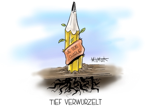 Cartoon: Tief verwurzelt (medium) by Mirco Tomicek tagged je,suis,charlie,anschläge,anschlag,französische,satirezeitung,zeitung,satire,hebdo,attentat,prozess,komplizen,attentäter,terror,paris,redaktion,freiheit,karikatur,cartoon,mirco,tomicek,je,suis,charlie,anschläge,anschlag,französische,satirezeitung,zeitung,satire,hebdo,attentat,prozess,komplizen,attentäter,terror,paris,redaktion,freiheit,karikatur,cartoon,mirco,tomicek