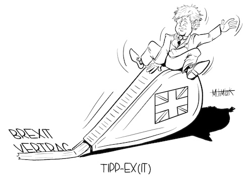 Cartoon: Tipp Ex-it (medium) by Mirco Tomicek tagged brexit,london,boris,johnson,streichen,vertrag,eu,europa,briten,england,exit,no,deal,änderung,handel,handelsabkommen,handelsgespräch,cartoon,karikatur,mirco,tomicek,brexit,london,boris,johnson,streichen,vertrag,eu,europa,briten,england,exit,no,deal,änderung,handel,handelsabkommen,handelsgespräch,cartoon,karikatur,mirco,tomicek