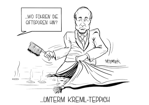 Cartoon: Unterm Kreml Teppich (medium) by Mirco Tomicek tagged vergiftet,alexej,nawalny,putin,beweis,beweise,vergiftung,giftanschlag,ärzte,charite,krankenhaus,russland,erkenntnisse,kreml,kremlkritiker,kritiker,angela,merkel,karikatur,cartoon,mirco,tomicek,vergiftet,alexej,nawalny,beweis,beweise,vergiftung,giftanschlag,ärzte,charite,krankenhaus,russland,erkenntnisse,kreml,kremlkritiker,kritiker,angela,merkel,karikatur,cartoon,mirco,tomicek