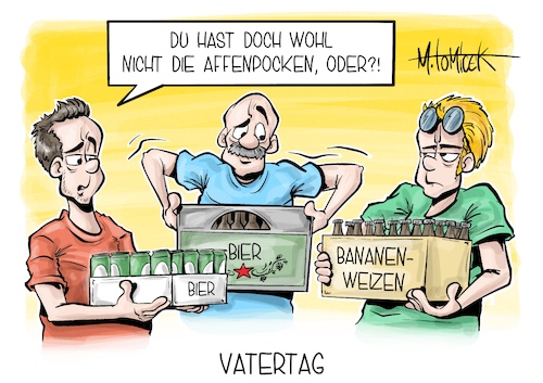 Cartoon: Vatertag (medium) by Mirco Tomicek tagged vatertag,vater,väter,christi,himmelfahrt,feiertag,bier,weizen,bollerwagen,wandern,ausflug,affenpocken,affen,pocken,virus,impfung,impfen,isolation,isolationspflicht,cartoon,karikatur,pressekarikatur,mirco,tomicek,vatertag,vater,väter,christi,himmelfahrt,feiertag,bier,weizen,bollerwagen,wandern,ausflug,affenpocken,affen,pocken,virus,impfung,impfen,isolation,isolationspflicht,cartoon,karikatur,pressekarikatur,mirco,tomicek