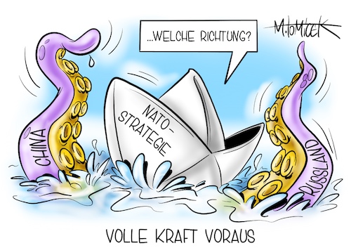 Cartoon: Volle Kraft Voraus (medium) by Mirco Tomicek tagged nato,gipfel,neuausrichtung,ausrichtung,richtung,wechsel,positionierung,china,russland,joe,biden,brüssel,rückendeckung,osten,cyber,war,angriffe,cyberangriffe,online,aufrüstung,wettlauf,um,die,arktis,klima,klimawandel,partner,cartoon,karikatur,pressekarikatur,mirco,tomicek,nato,gipfel,neuausrichtung,ausrichtung,richtung,wechsel,positionierung,china,russland,joe,biden,brüssel,rückendeckung,osten,cyber,war,angriffe,cyberangriffe,online,aufrüstung,wettlauf,um,die,arktis,klima,klimawandel,partner,cartoon,karikatur,pressekarikatur,mirco,tomicek