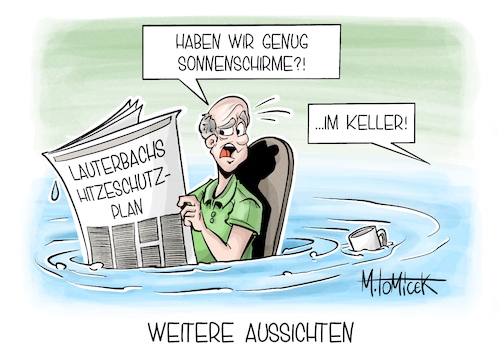 Cartoon: Weitere Aussichten (medium) by Mirco Tomicek tagged sommerloch,starkregen,regen,regenfälle,hochwasser,flut,hochwassergebiete,wasser,unwetter,karl,lauterbach,hitze,hitzeschutzplan,schutz,plan,gesundheit,sommer,sonne,hitzeschutz,cartoon,karikatur,pressekarikatur,mirco,tomicek,sommerloch,starkregen,regen,regenfälle,hochwasser,flut,hochwassergebiete,wasser,unwetter,karl,lauterbach,hitze,hitzeschutzplan,schutz,plan,gesundheit,sommer,sonne,hitzeschutz,cartoon,karikatur,pressekarikatur,mirco,tomicek