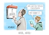 Cartoon: April April! (small) by Mirco Tomicek tagged erster,april,aprilscherz,scherze,streiche,witze,ki,künstliche,intelligenz,ai,smartphone,social,media,kinder,erwachsene,fake,karikatur,cartoon,pressekarikatur,mirco,tomicek