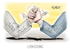 Cartoon: Lockerung (small) by Mirco Tomicek tagged usa,amerika,donald,trump,china,handel,handelskrieg,zölle,zoll,strafzölle,einigung,wirtschaft,gegenzölle,armdrücken,karikatur,cartoon,pressekarikatur,mirco,tomicek
