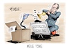 Cartoon: Neue Töne (small) by Mirco Tomicek tagged spritpreis,senkung,steuern,steuer,sprit,benzin,kraftstoff,tanken,tankstellen,spritpreissenkung,iran,krieg,usa,koalition,union,spd,entlastung,steuererleichterung,merz,karikatur,cartoon,pressekarikatur,mirco,tomicek