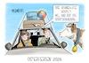 Cartoon: Osterferien 2026 (small) by Mirco Tomicek tagged ostern,osterferien,ferien,sprit,spritpreise,spritpreis,paket,benzin,tanken,urlaub,tankstelle,öl,preise,reisen,reise,stau,karikatur,cartoon,pressekarikatur,mirco,tomicek