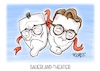 Cartoon: Sauerland-Theater (small) by Mirco Tomicek tagged sauerland,meschede,cdu,klausur,klausurtagung,hendrik,wüst,friedrich,merz,union,kanzler,kanzleramt,kanzlertausch,tauschen,gerüchte,gerücht,karikatur,cartoon,pressekarikatur,mirco,tomicek