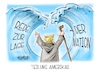 Cartoon: Teilung Amerikas (small) by Mirco Tomicek tagged amerika,us,usa,donald,trump,rede,zur,lage,der,nation,reden,wirtschaft,industrie,zölle,karikatur,pressekarikatur,cartoon,mirco,tomicek