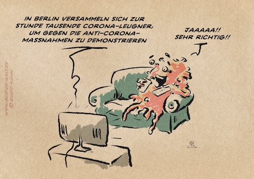 Cartoon: 2.Welle (medium) by Guido Kuehn tagged b2808,berlin2908,berlindemo,corona,covid,covidioten,b2808,berlin2908,berlindemo,corona,covid,covidioten