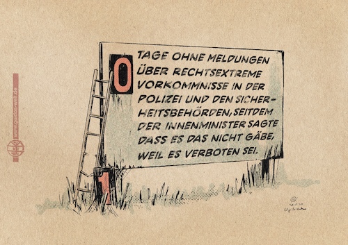 Cartoon: 350 (medium) by Guido Kuehn tagged seehofer,innenminister,polizei,nazis,rechtsextremismus,verfassungsschutz,seehofer,innenminister,polizei,nazis,rechtsextremismus,verfassungsschutz