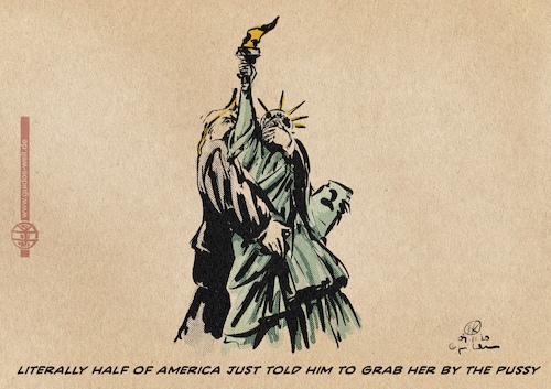 Cartoon: Consent (medium) by Guido Kuehn tagged trump,usa,election,liberty,trump,usa,election,liberty
