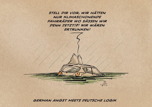 Cartoon: Deutsche Logik (medium) by Guido Kuehn tagged auto,verkehrswende,klima,umwelt,flächenverbrauch,auto,verkehrswende,klima,umwelt,flächenverbrauch