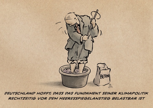 Cartoon: Die Deutsche Klimaagilität (medium) by Guido Kuehn tagged klima,klima