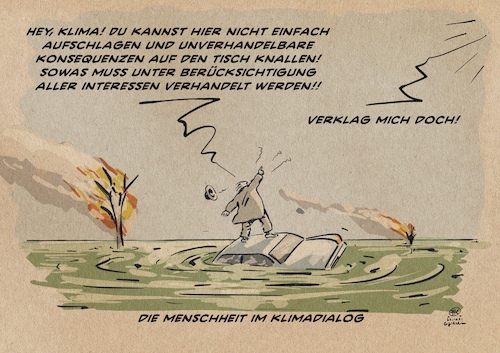 Cartoon: klimadialog (medium) by Guido Kuehn tagged klima,klima