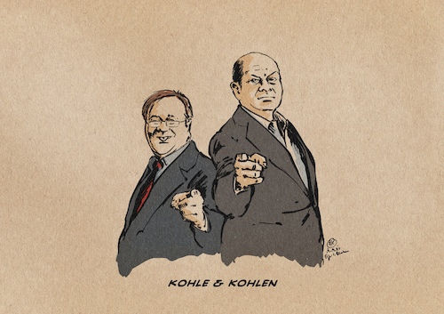 Cartoon: Kohle und Kohlen (medium) by Guido Kuehn tagged laschet,scholz,spd,cdu,union,wahl,skandale,wirecard,g20,hambach,datteln,kohle,cumex,polizei,untersuchungsausschuss,laschet,scholz,spd,cdu,union,wahl,skandale,wirecard,g20,hambach,datteln,kohle,cumex,polizei,untersuchungsausschuss