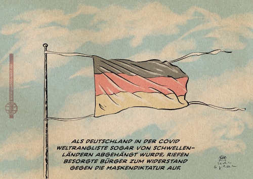 Cartoon: Maskendiktatur (medium) by Guido Kuehn tagged covid,corona,masken,querdenken,covid,corona,masken,querdenken