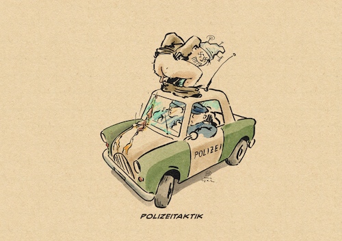Cartoon: Quergedachte Polizeitaktik (medium) by Guido Kuehn tagged corona,covid,polizei,montags,demonstrationen,nazis,polizeikette,corona,covid,polizei,montags,demonstrationen,nazis,polizeikette