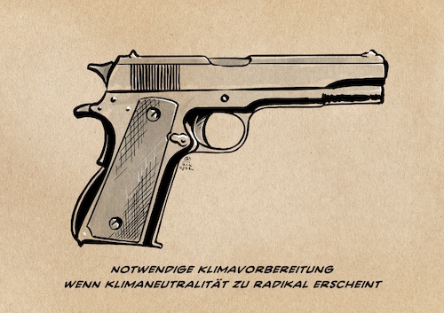 Cartoon: Radikaler Klimavorbereitungen (medium) by Guido Kuehn tagged klima,klima