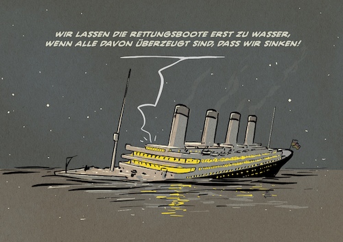Cartoon: RMS Deutschland (medium) by Guido Kuehn tagged corona,covid,deutschland,impfen,lockdown,querdenker,corona,covid,deutschland,impfen,lockdown,querdenker