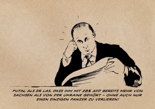 Cartoon: Sachsen (medium) by Guido Kuehn tagged afd,putin,sachsen,umfrage,ukraine,afd,putin,sachsen,umfrage,ukraine