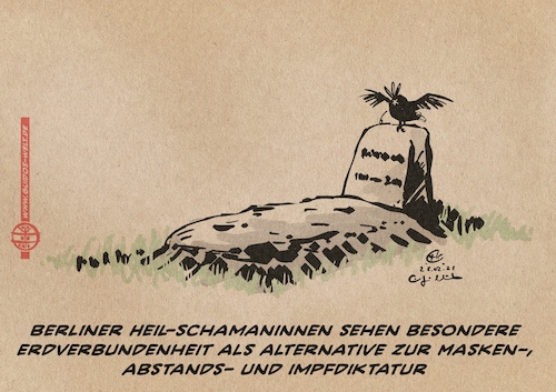 Cartoon: schamaninnen raten (medium) by Guido Kuehn tagged berlin,b2802,corona,covid,berlin,b2802,corona,covid