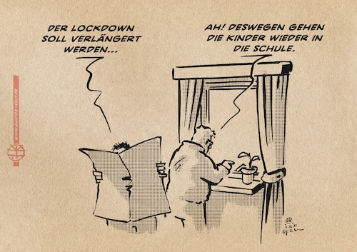 Cartoon: Schulöffnungsrätsel (medium) by Guido Kuehn tagged covid,corona,schulen,lockdown,covid,corona,schulen,lockdown