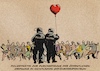 Cartoon: Polizeitaktik (small) by Guido Kuehn tagged corona,stuttgart,polizei,covid,querdenker