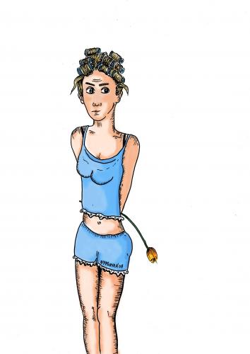 Cartoon: flower girl (medium) by oursoula tagged flower,girl