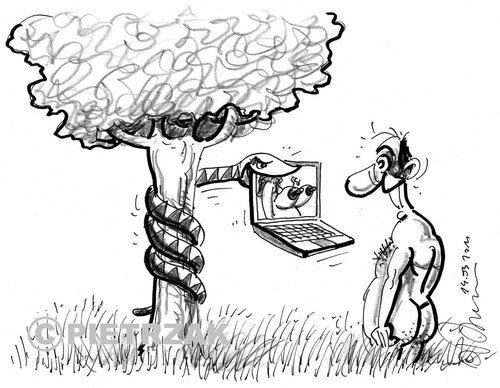 Cartoon: Internet (medium) by Darek Pietrzak tagged internet,computer