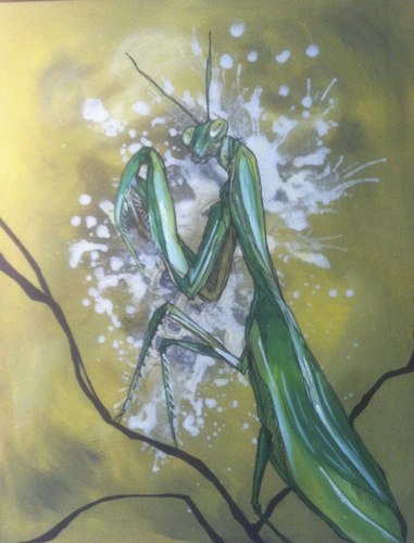 Cartoon: Praying Mantis (medium) by joellestoret tagged praying,mantis,green,animals