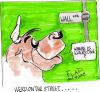 Cartoon: BULL! (small) by dogbreath tagged business,economics,stockmarket,bailout
