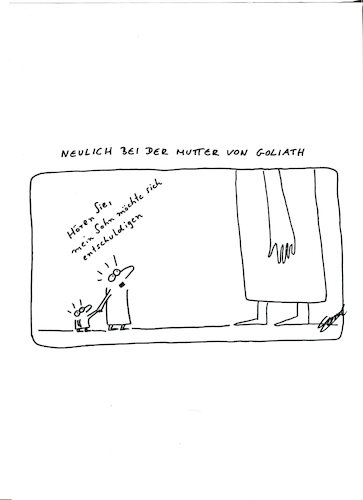 Cartoon: - (medium) by CarolGillert tagged david,mutter,goliath