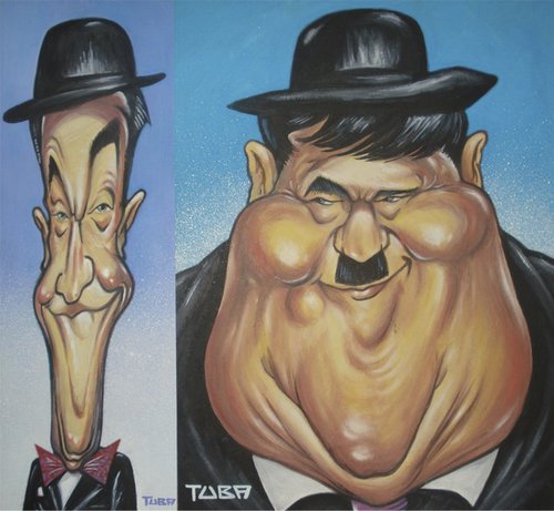 Cartoon: o gordo e o magro (medium) by TUBA tagged gordo,magro