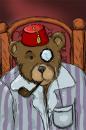 Cartoon: Fez Bear (small) by evanrapp tagged teddy,bear,hat,pipe,fez