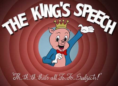 Cartoon: The Kings Speech impediment (medium) by campbell tagged pig,film