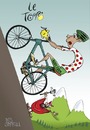 Cartoon: Climb every mountain (small) by campbell tagged tour,de,france,sport,cycling,devil,mountains