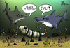 Cartoon: Osama Bin fishfood (small) by campbell tagged osama,bin,laden,terrorist,sharks,burial