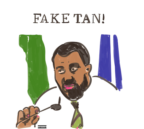 Cartoon: The Real Matteo Salvini (medium) by nerosunero tagged salvini,fake,news,tan,matteo,summer