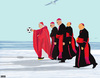 Cartoon: 4 Irish Bishops and Santa (small) by nerosunero tagged bishops,santa,pope,christmas,holidays